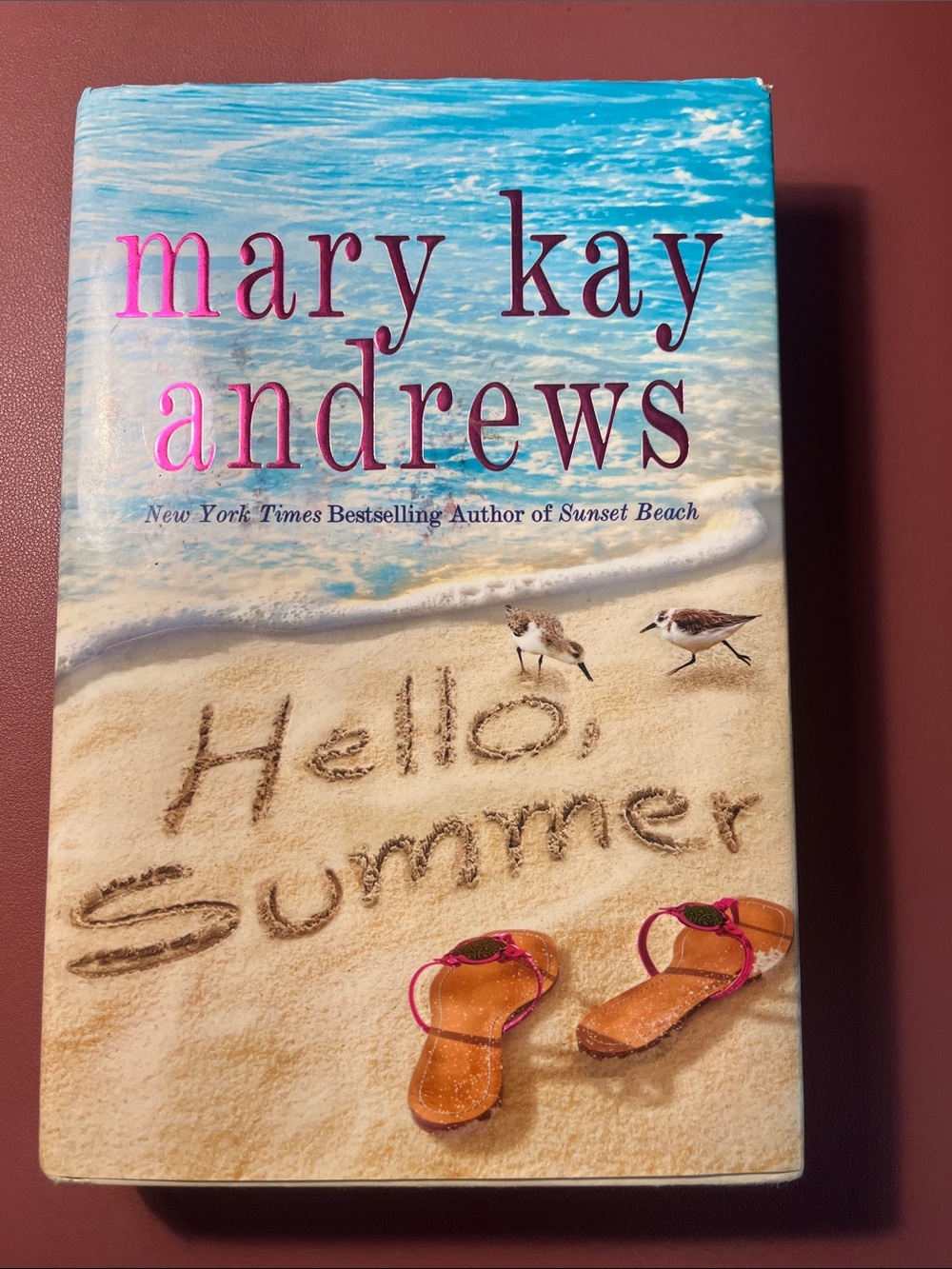 Hello, Summer Beach Novel - Blue and Sand Cover by